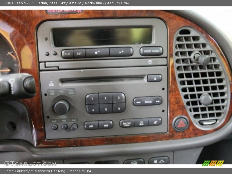 Steel Gray Metallic / Rocky Black/Medium Gray 2001 Saab 9-3 SE Sedan
