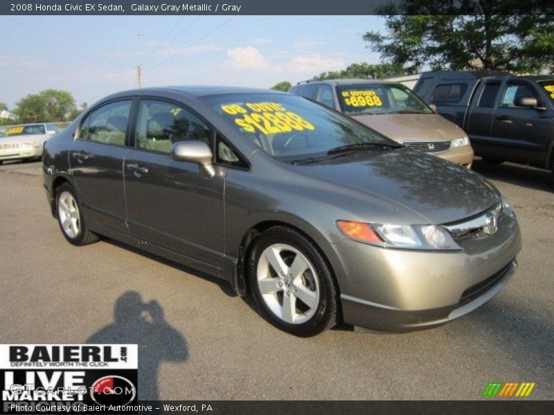Galaxy Gray Metallic / Gray 2008 Honda Civic EX Sedan