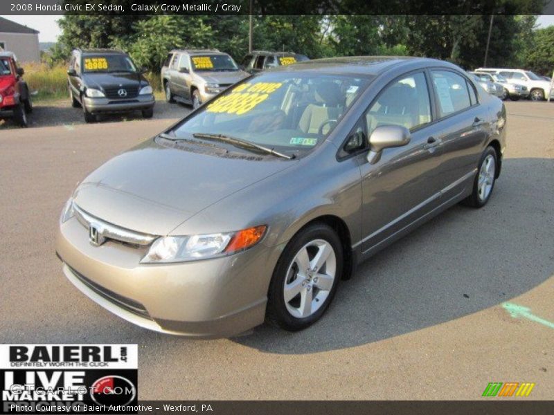 Galaxy Gray Metallic / Gray 2008 Honda Civic EX Sedan