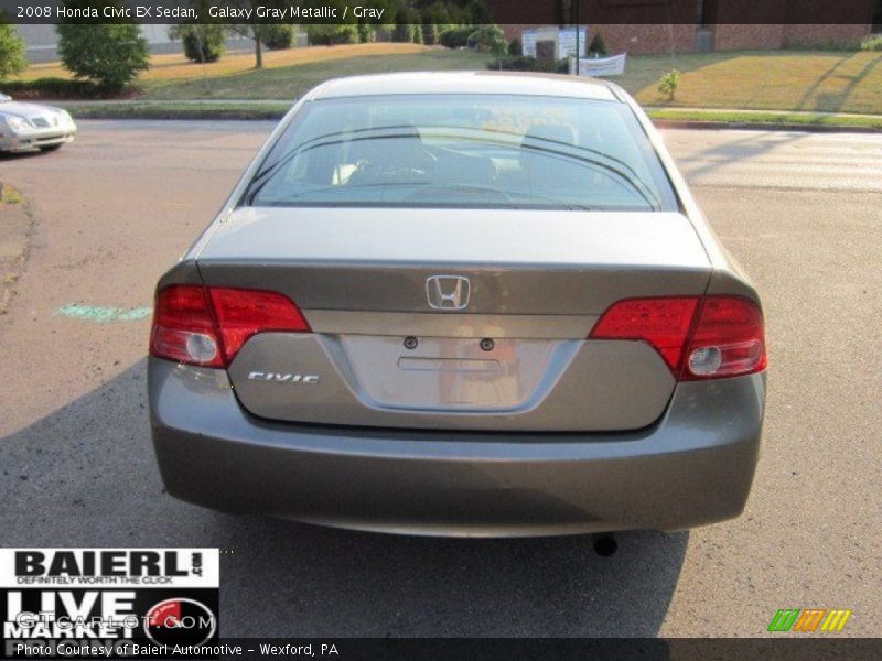 Galaxy Gray Metallic / Gray 2008 Honda Civic EX Sedan