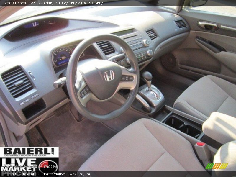 Galaxy Gray Metallic / Gray 2008 Honda Civic EX Sedan