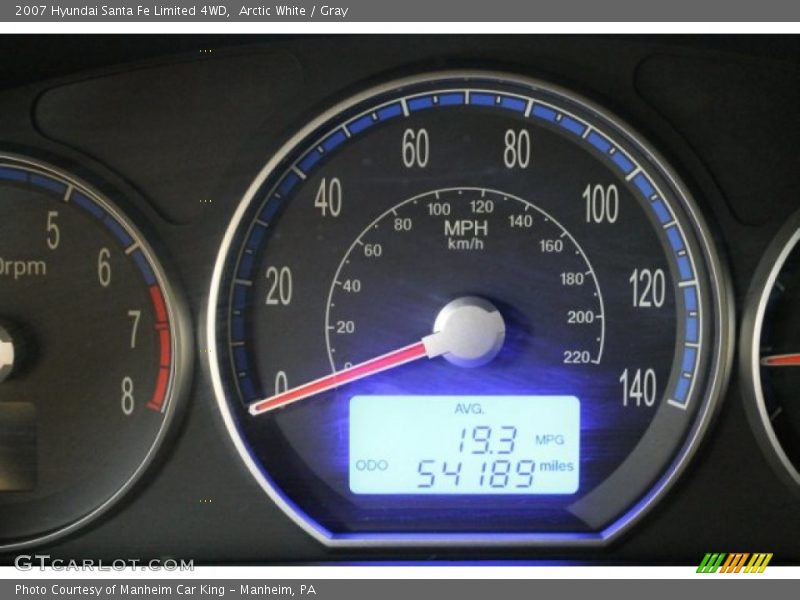 Arctic White / Gray 2007 Hyundai Santa Fe Limited 4WD