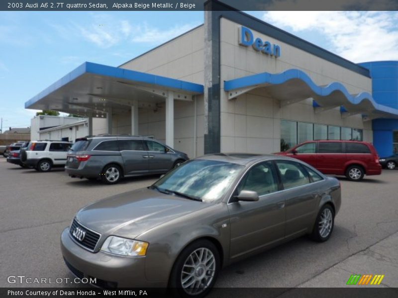 Alpaka Beige Metallic / Beige 2003 Audi A6 2.7T quattro Sedan