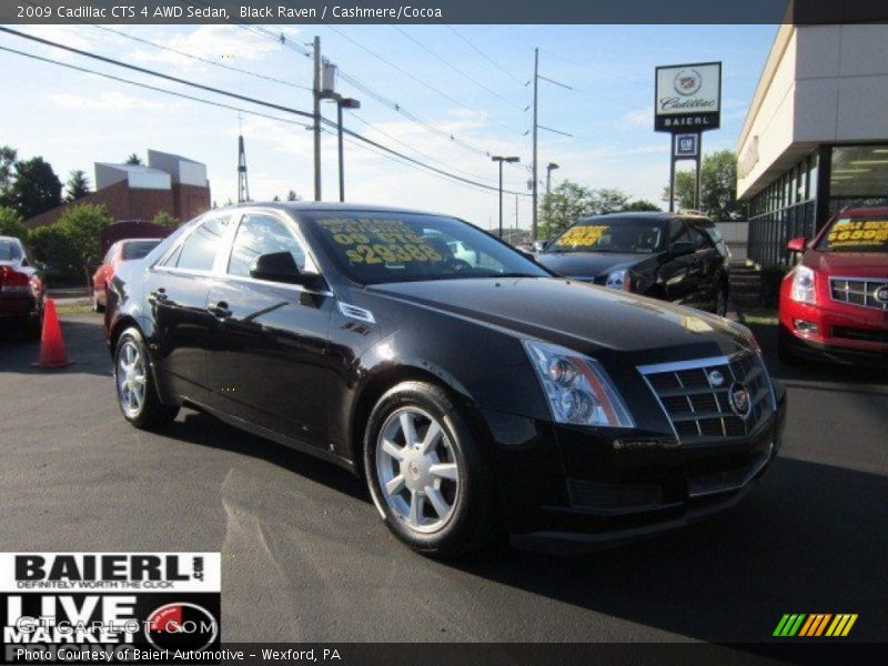 Black Raven / Cashmere/Cocoa 2009 Cadillac CTS 4 AWD Sedan
