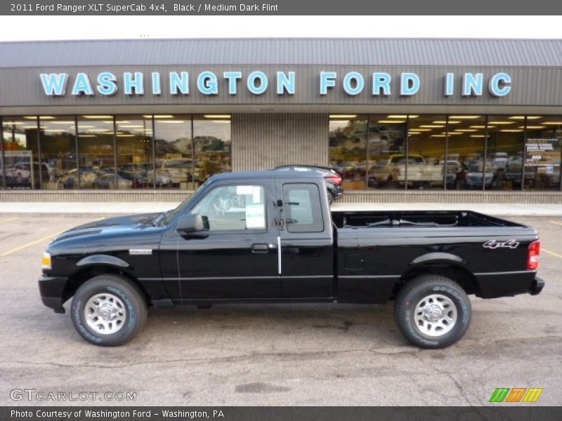 Black / Medium Dark Flint 2011 Ford Ranger XLT SuperCab 4x4
