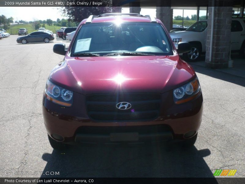 Dark Cherry / Beige 2009 Hyundai Santa Fe GLS 4WD