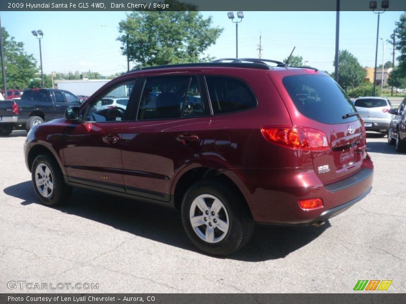 Dark Cherry / Beige 2009 Hyundai Santa Fe GLS 4WD