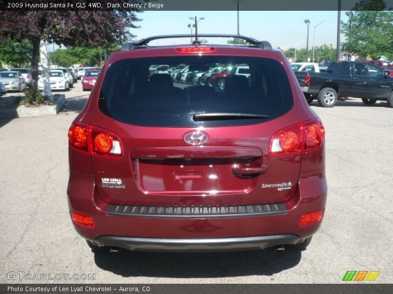 Dark Cherry / Beige 2009 Hyundai Santa Fe GLS 4WD