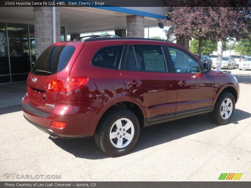 Dark Cherry / Beige 2009 Hyundai Santa Fe GLS 4WD