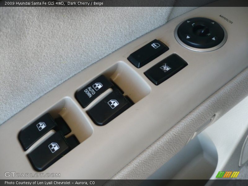 Dark Cherry / Beige 2009 Hyundai Santa Fe GLS 4WD