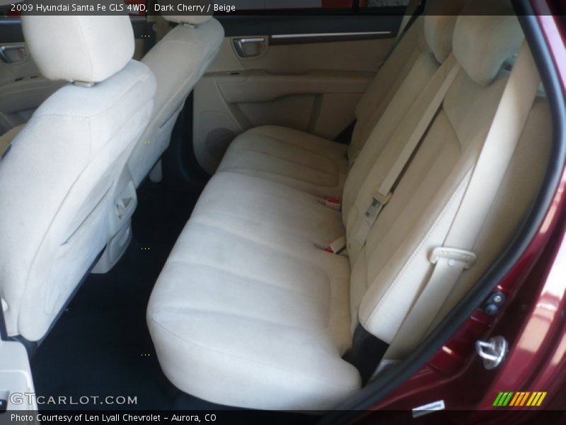 Dark Cherry / Beige 2009 Hyundai Santa Fe GLS 4WD