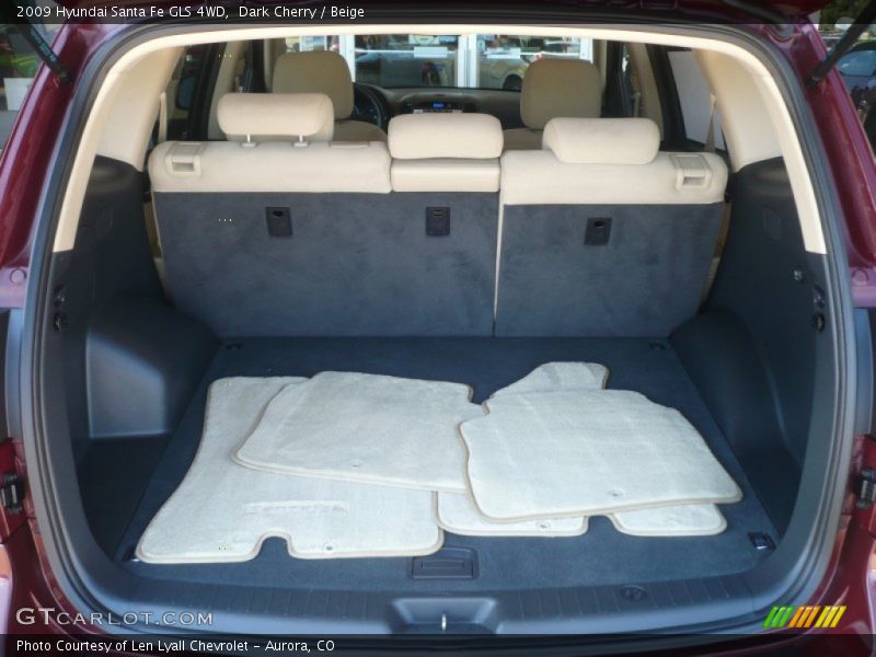 Dark Cherry / Beige 2009 Hyundai Santa Fe GLS 4WD