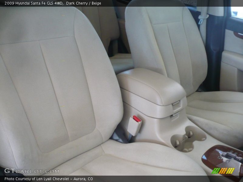Dark Cherry / Beige 2009 Hyundai Santa Fe GLS 4WD