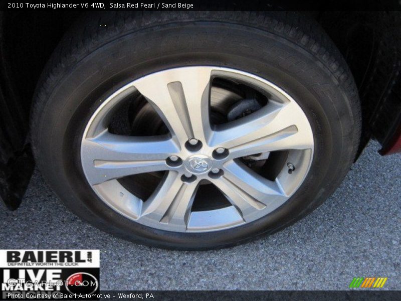 Salsa Red Pearl / Sand Beige 2010 Toyota Highlander V6 4WD