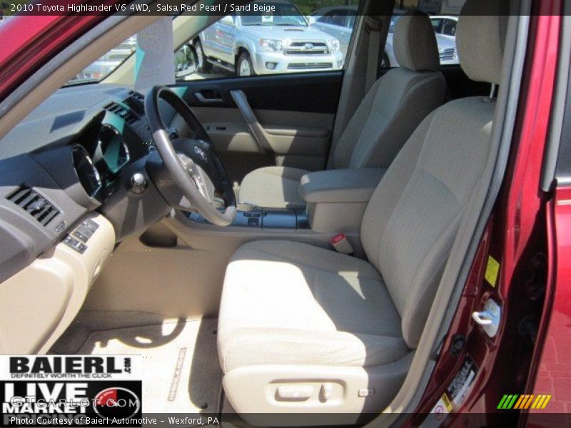 Salsa Red Pearl / Sand Beige 2010 Toyota Highlander V6 4WD
