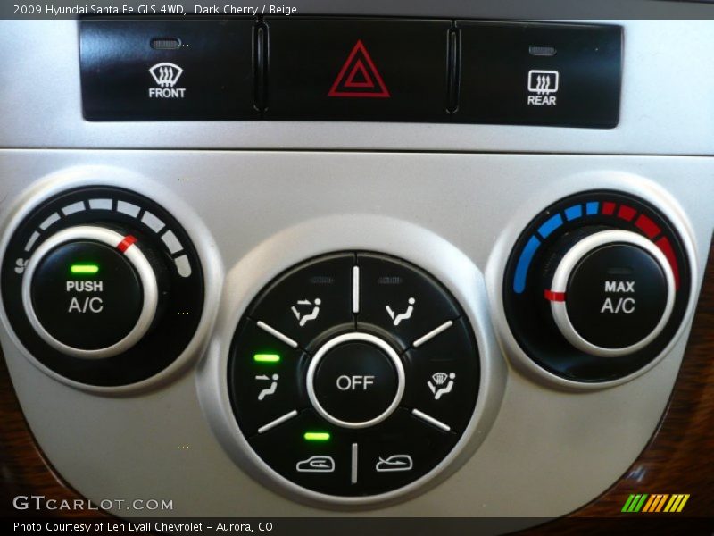 Dark Cherry / Beige 2009 Hyundai Santa Fe GLS 4WD