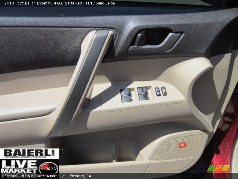 Salsa Red Pearl / Sand Beige 2010 Toyota Highlander V6 4WD