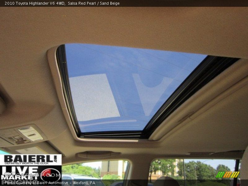 Salsa Red Pearl / Sand Beige 2010 Toyota Highlander V6 4WD