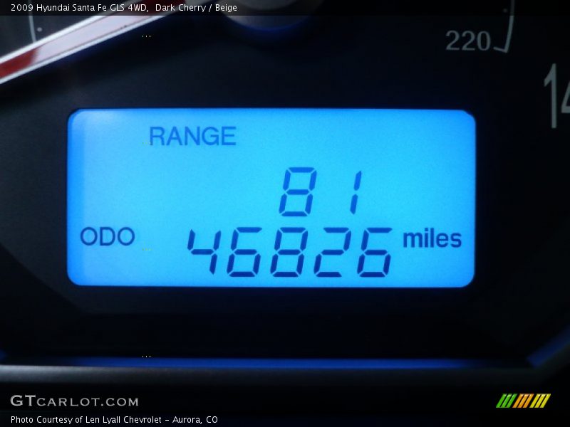 Dark Cherry / Beige 2009 Hyundai Santa Fe GLS 4WD