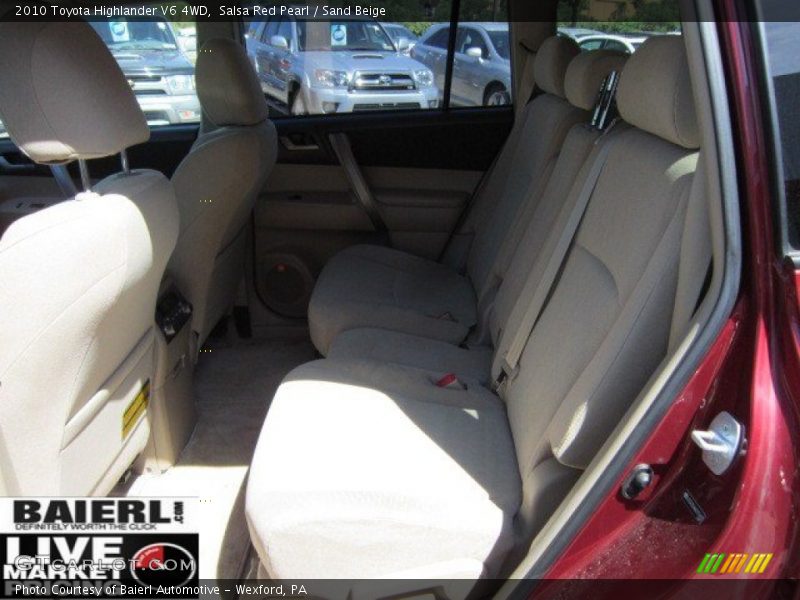 Salsa Red Pearl / Sand Beige 2010 Toyota Highlander V6 4WD