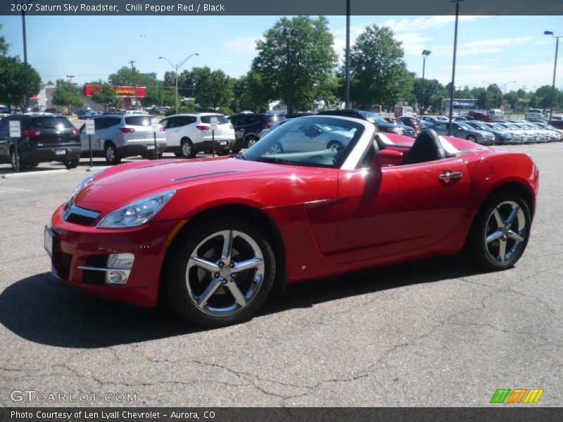 Chili Pepper Red / Black 2007 Saturn Sky Roadster