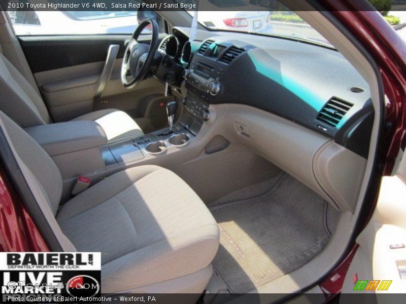 Salsa Red Pearl / Sand Beige 2010 Toyota Highlander V6 4WD
