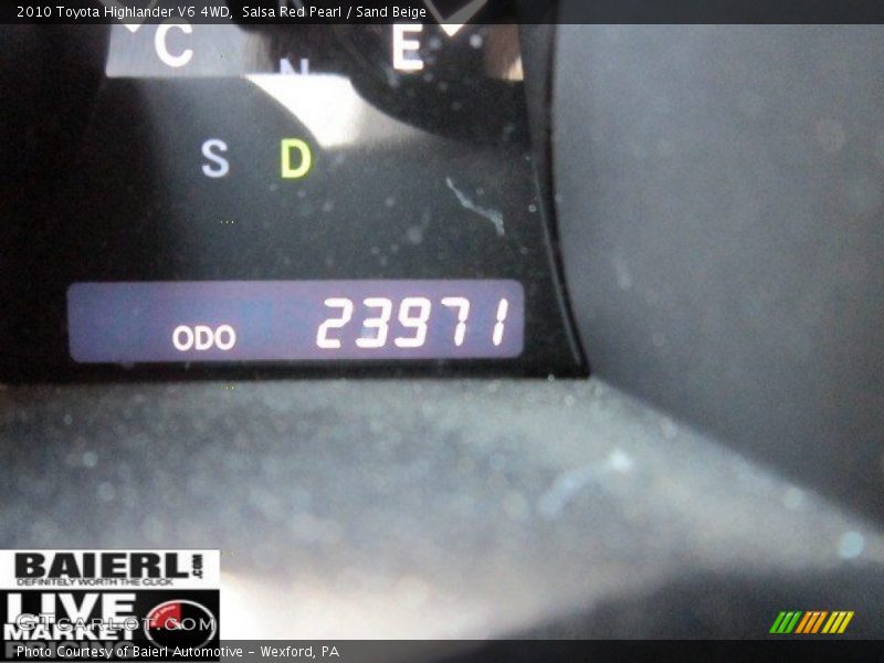 Salsa Red Pearl / Sand Beige 2010 Toyota Highlander V6 4WD