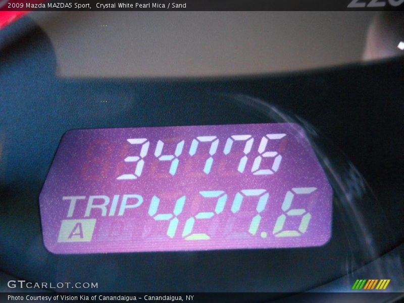 Crystal White Pearl Mica / Sand 2009 Mazda MAZDA5 Sport