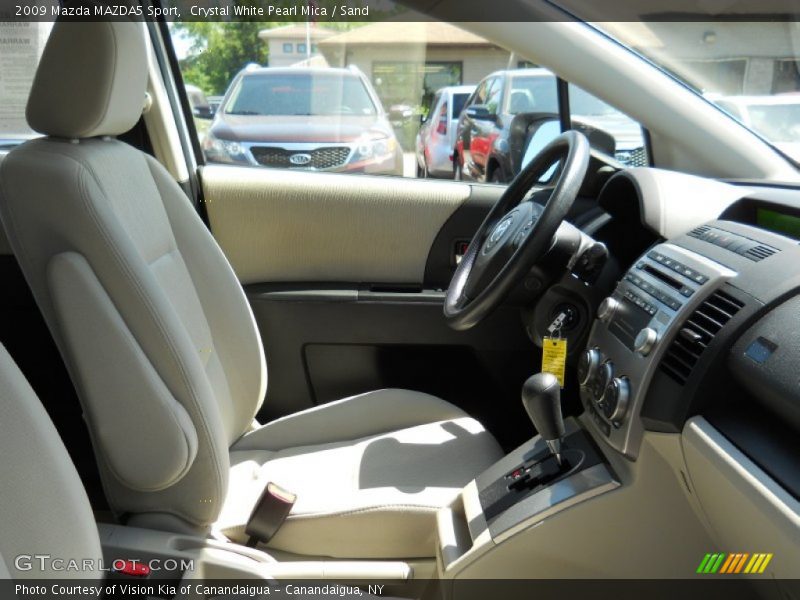 Crystal White Pearl Mica / Sand 2009 Mazda MAZDA5 Sport