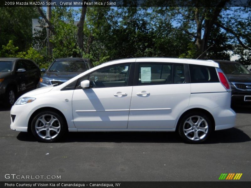 Crystal White Pearl Mica / Sand 2009 Mazda MAZDA5 Sport