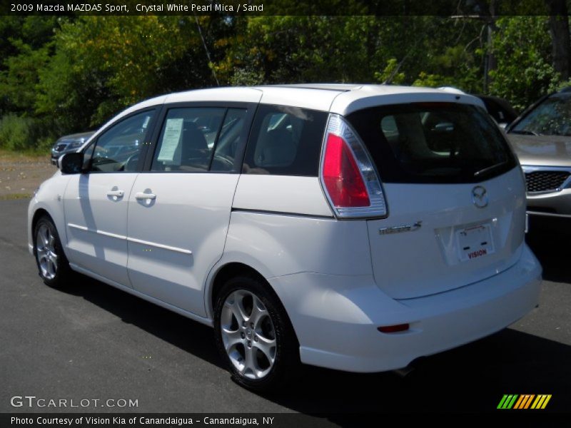 Crystal White Pearl Mica / Sand 2009 Mazda MAZDA5 Sport
