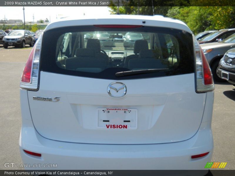 Crystal White Pearl Mica / Sand 2009 Mazda MAZDA5 Sport