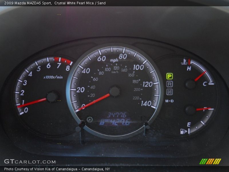 Crystal White Pearl Mica / Sand 2009 Mazda MAZDA5 Sport