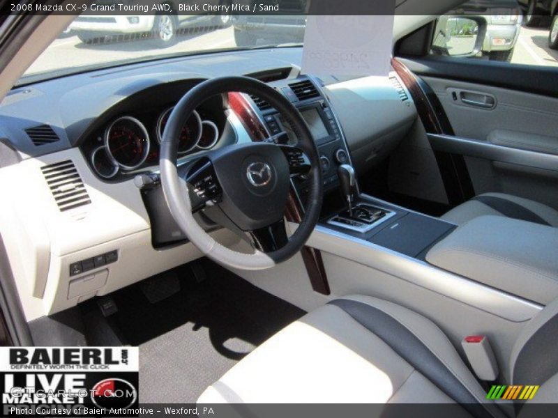 Black Cherry Mica / Sand 2008 Mazda CX-9 Grand Touring AWD