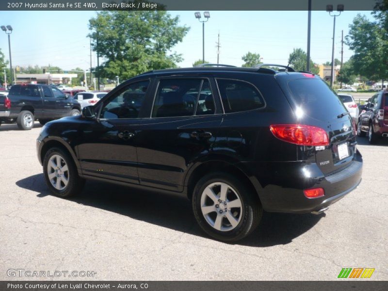 Ebony Black / Beige 2007 Hyundai Santa Fe SE 4WD