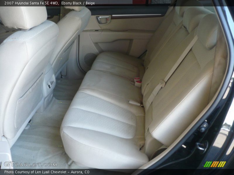 Ebony Black / Beige 2007 Hyundai Santa Fe SE 4WD