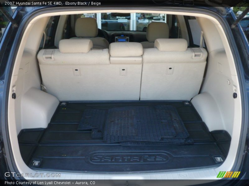 Ebony Black / Beige 2007 Hyundai Santa Fe SE 4WD