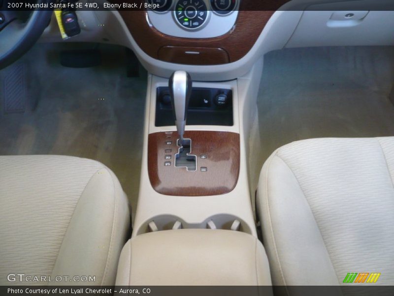 Ebony Black / Beige 2007 Hyundai Santa Fe SE 4WD