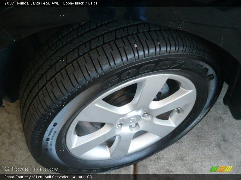 Ebony Black / Beige 2007 Hyundai Santa Fe SE 4WD