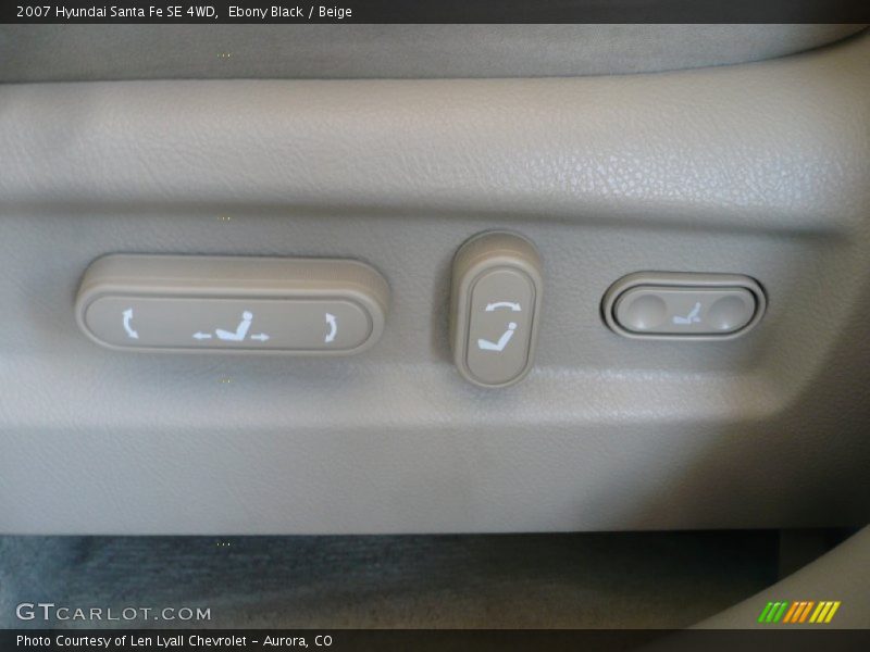 Ebony Black / Beige 2007 Hyundai Santa Fe SE 4WD