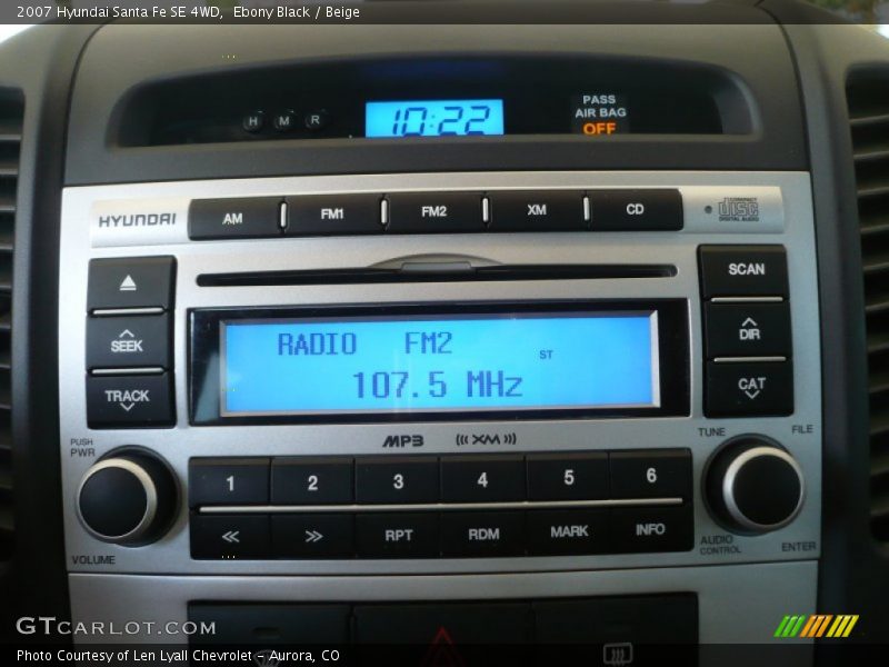 Ebony Black / Beige 2007 Hyundai Santa Fe SE 4WD