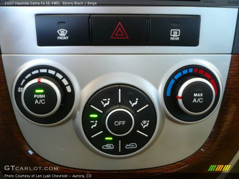 Ebony Black / Beige 2007 Hyundai Santa Fe SE 4WD