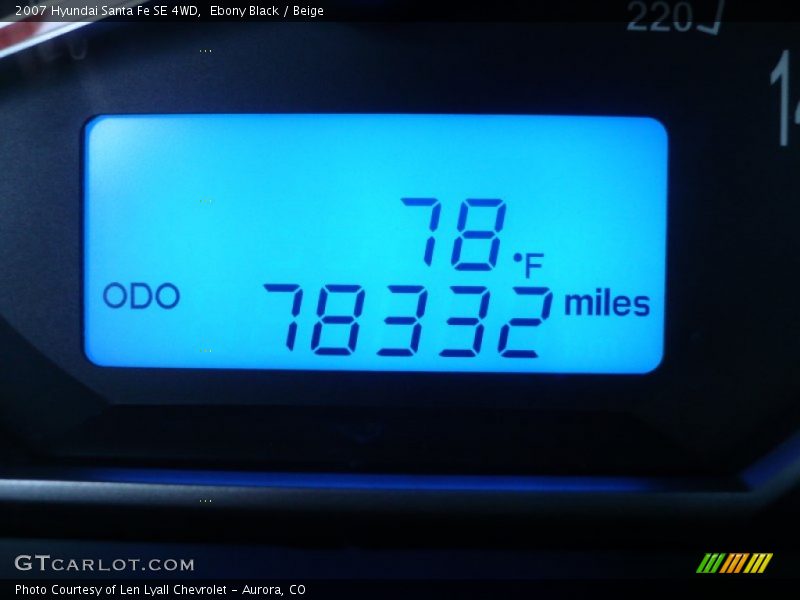 Ebony Black / Beige 2007 Hyundai Santa Fe SE 4WD