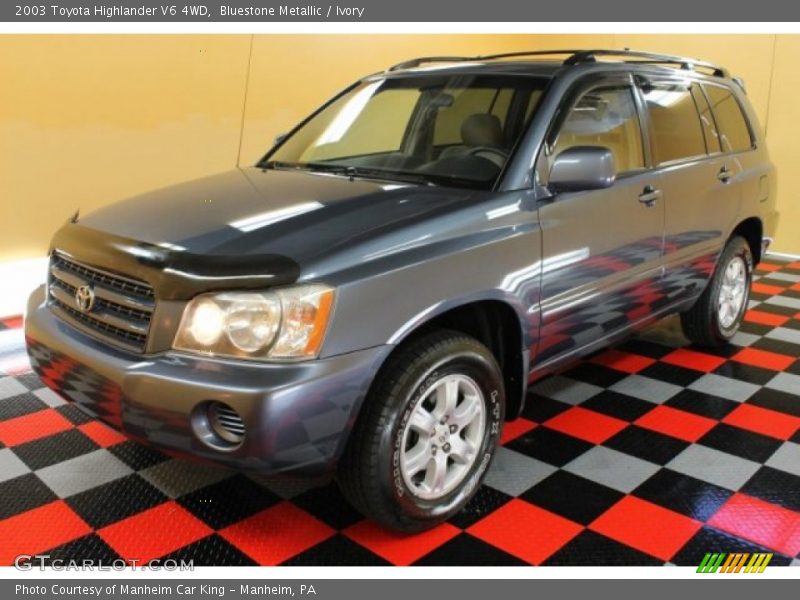 Bluestone Metallic / Ivory 2003 Toyota Highlander V6 4WD