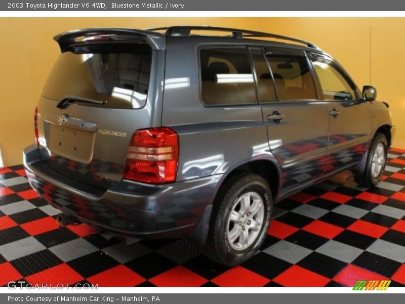 Bluestone Metallic / Ivory 2003 Toyota Highlander V6 4WD