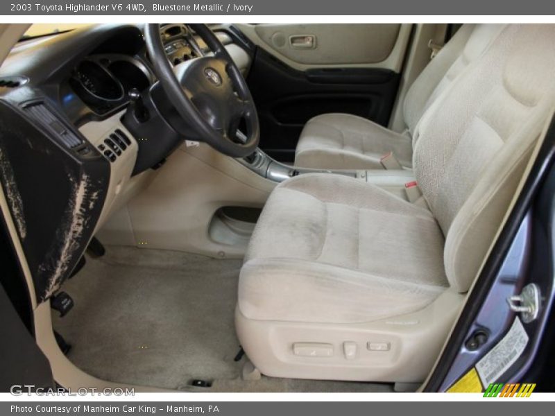 Bluestone Metallic / Ivory 2003 Toyota Highlander V6 4WD