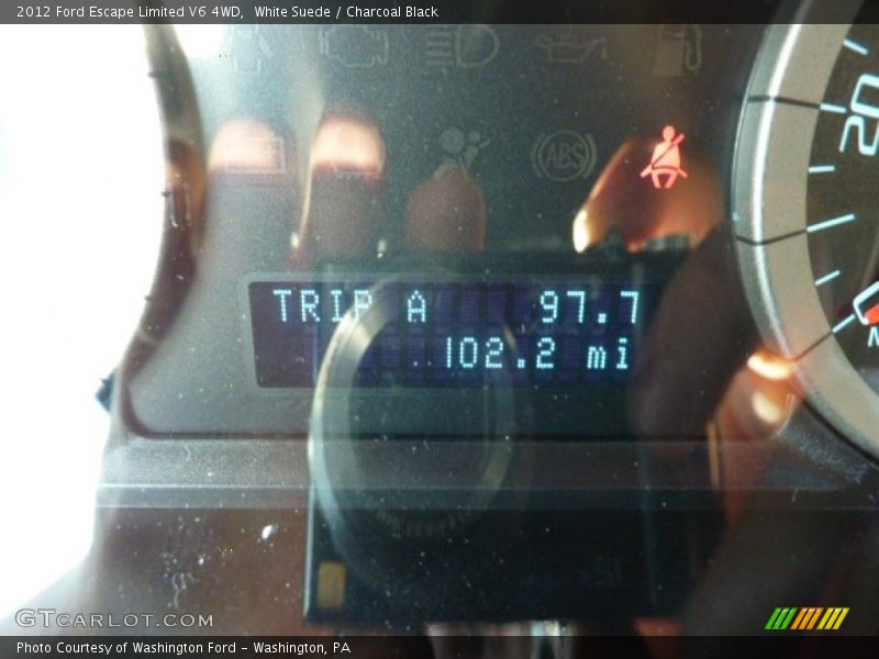 White Suede / Charcoal Black 2012 Ford Escape Limited V6 4WD