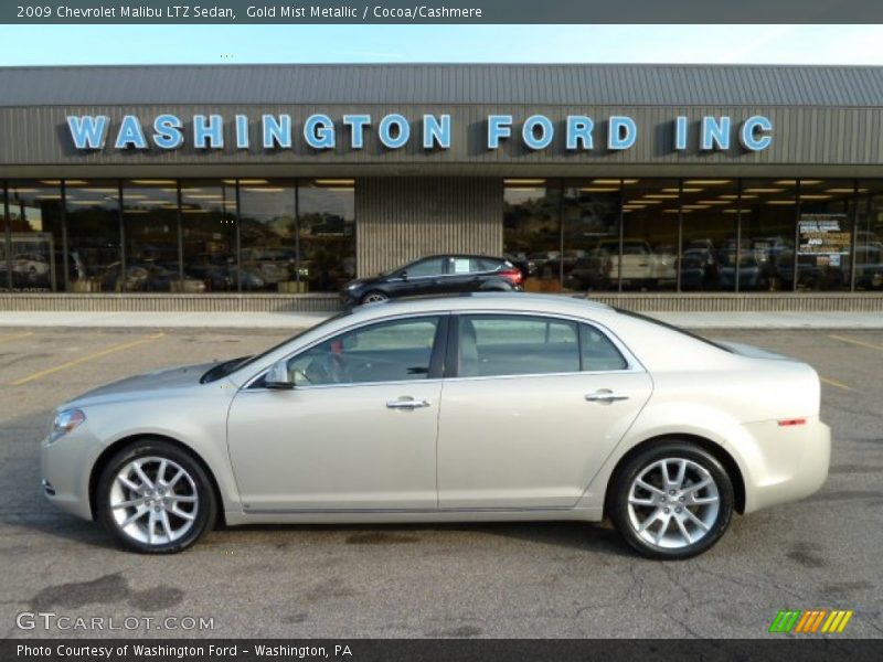 Gold Mist Metallic / Cocoa/Cashmere 2009 Chevrolet Malibu LTZ Sedan