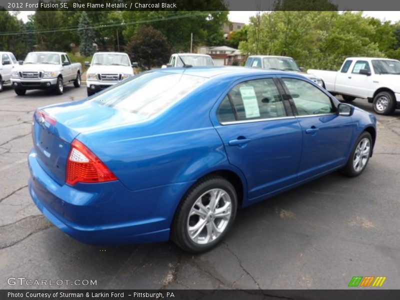 Blue Flame Metallic / Charcoal Black 2012 Ford Fusion SE