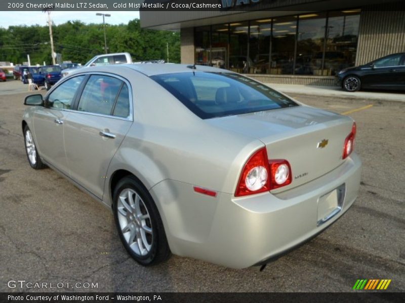 Gold Mist Metallic / Cocoa/Cashmere 2009 Chevrolet Malibu LTZ Sedan